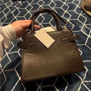 H&M mini tote crossbody bag - dark brown